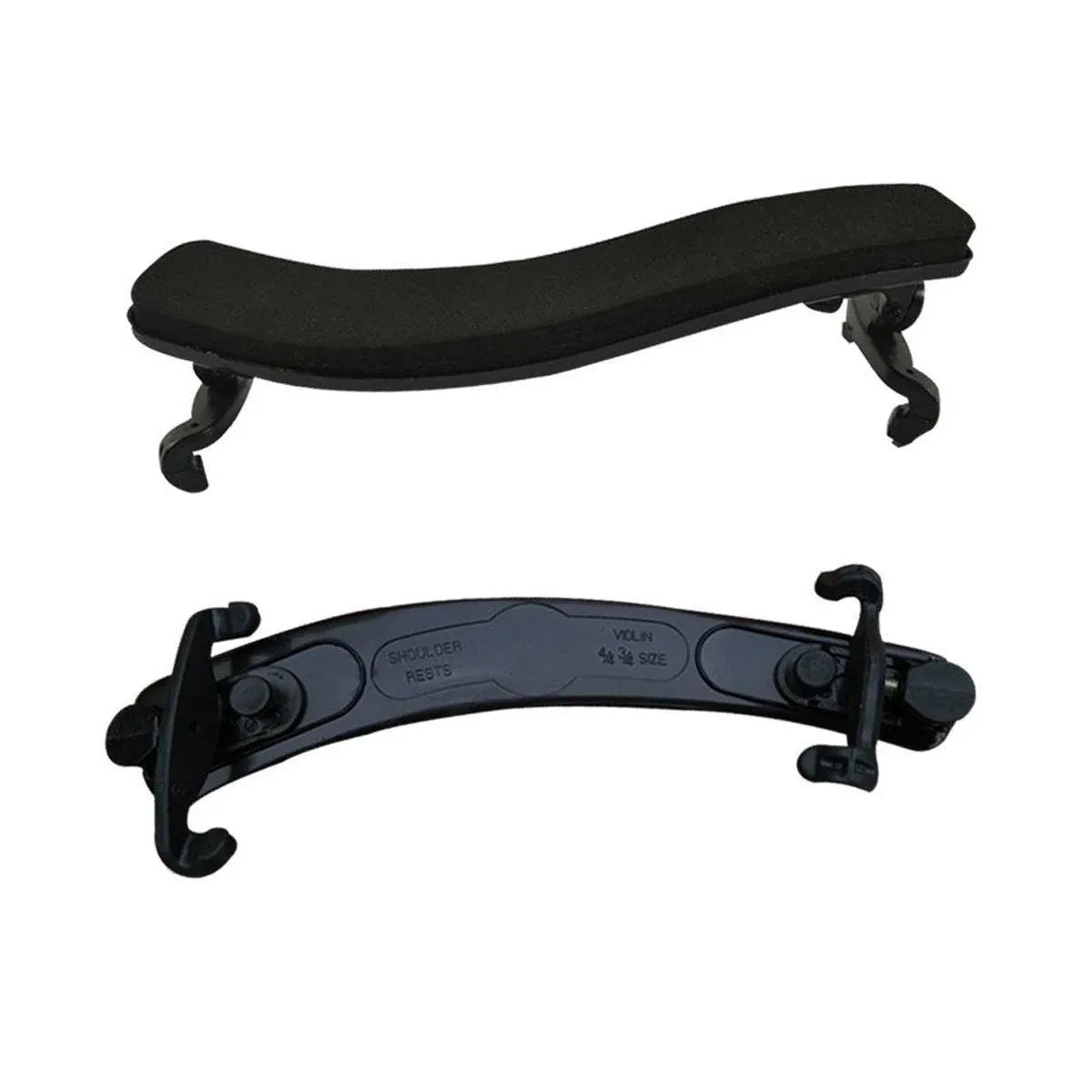 Black Adjustable Violin Shoulder Rest for 3/4 and 4/4 Violins - 1 Piece