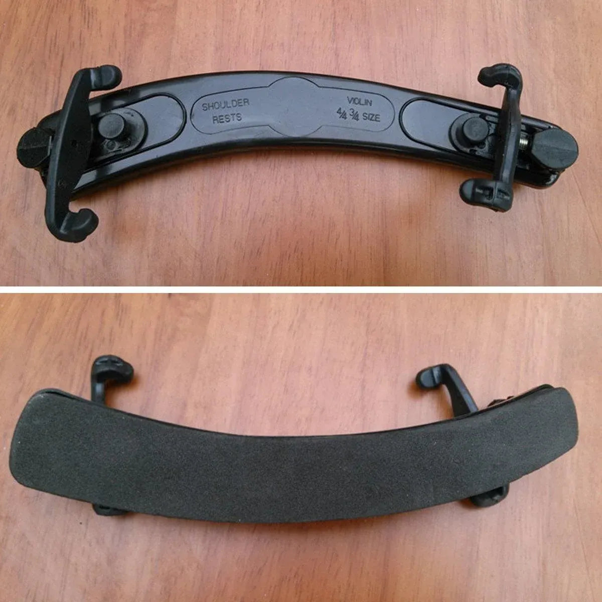 Black Adjustable Violin Shoulder Rest for 3/4 and 4/4 Violins - 1 Piece