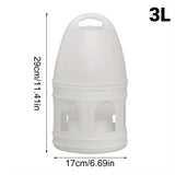 3L Pigeon Drinker White Plastic Drinking Pot Carrier Bird Water Dispenser Feeder