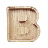 Storage Boxes: Wooden Piggy Bank Funny Letter or Guitar Coin Saving Money Box AZ Gift Idea - T