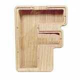 Storage Boxes: Wooden Piggy Bank Funny Letter or Guitar Coin Saving Money Box AZ Gift Idea - V