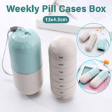 Wellness Accessories: Sealed 7 Compartment Rotating Pill Box Weekly Travel Capsule Organizer Case