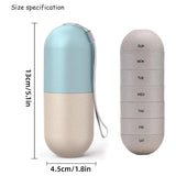 Wellness Accessories: Sealed 7 Compartment Rotating Pill Box Weekly Travel Capsule Organizer Case
