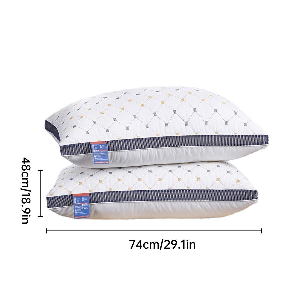 Cushions & Throws: 1/2PCS Hotel Style Polyester Fibre Pillow Washable High Rebound Support - 600g