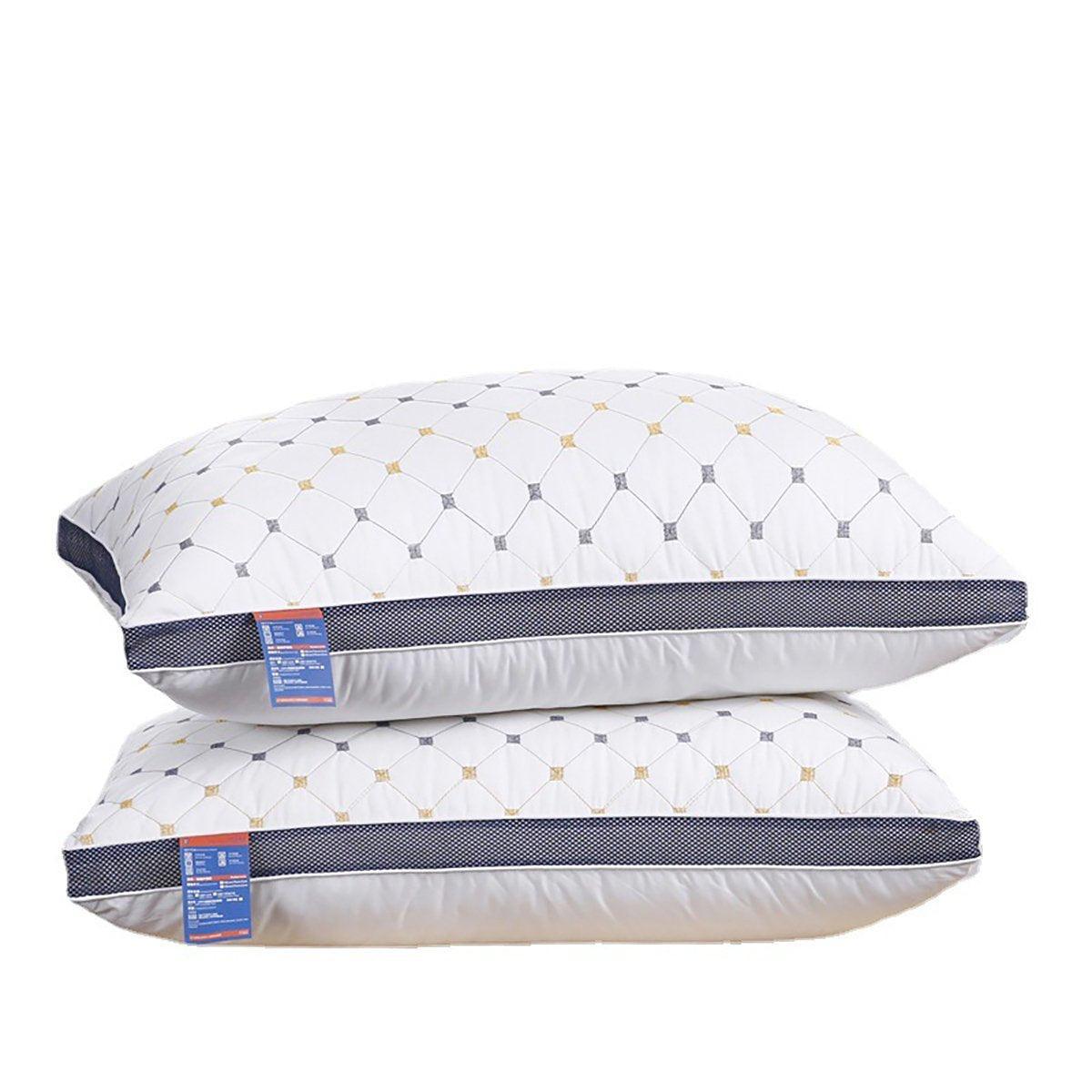 Cushions & Throws: 1/2PCS Hotel Style Polyester Fibre Pillow Washable High Rebound Support - 600g