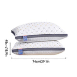 1/2PCS Hotel Style Polyester Fibre Pillow Washable High Rebound Support - 700g