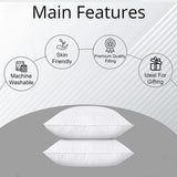 Cushions & Throws: Hotel Quality White Pillow Core Soft Cotton Pillow Insert for Bedroom Living Room
