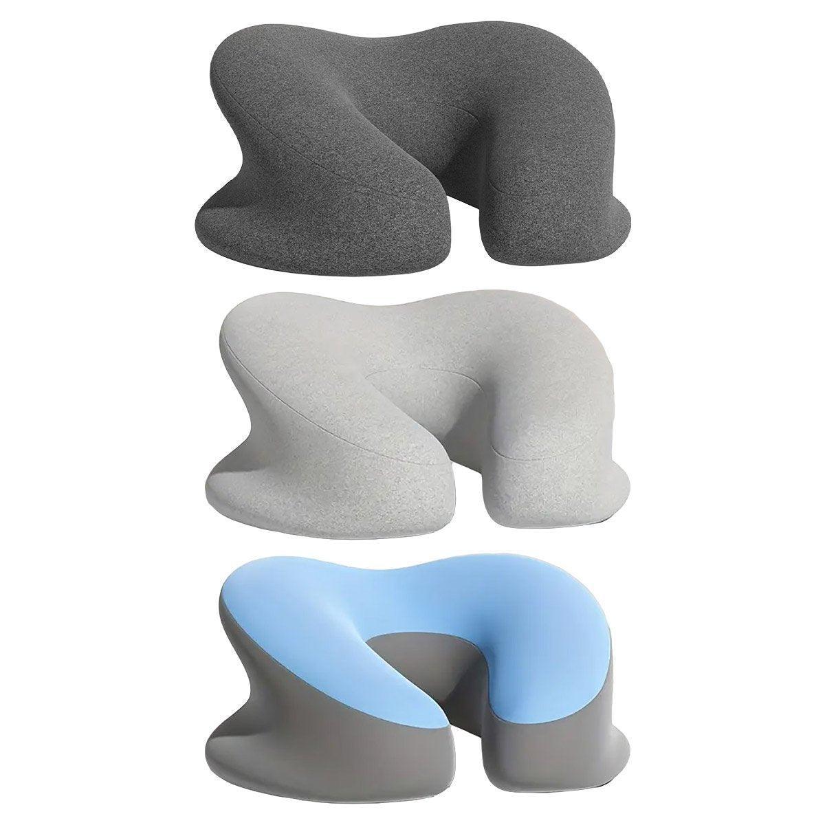 Cushions & Throws: Universal Massage Table Face Cushion Pillow U Shape Head Face Down Rest Pillow - Light Grey