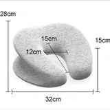 Cushions & Throws: Universal Massage Table Face Cushion Pillow U Shape Head Face Down Rest Pillow - Light Grey