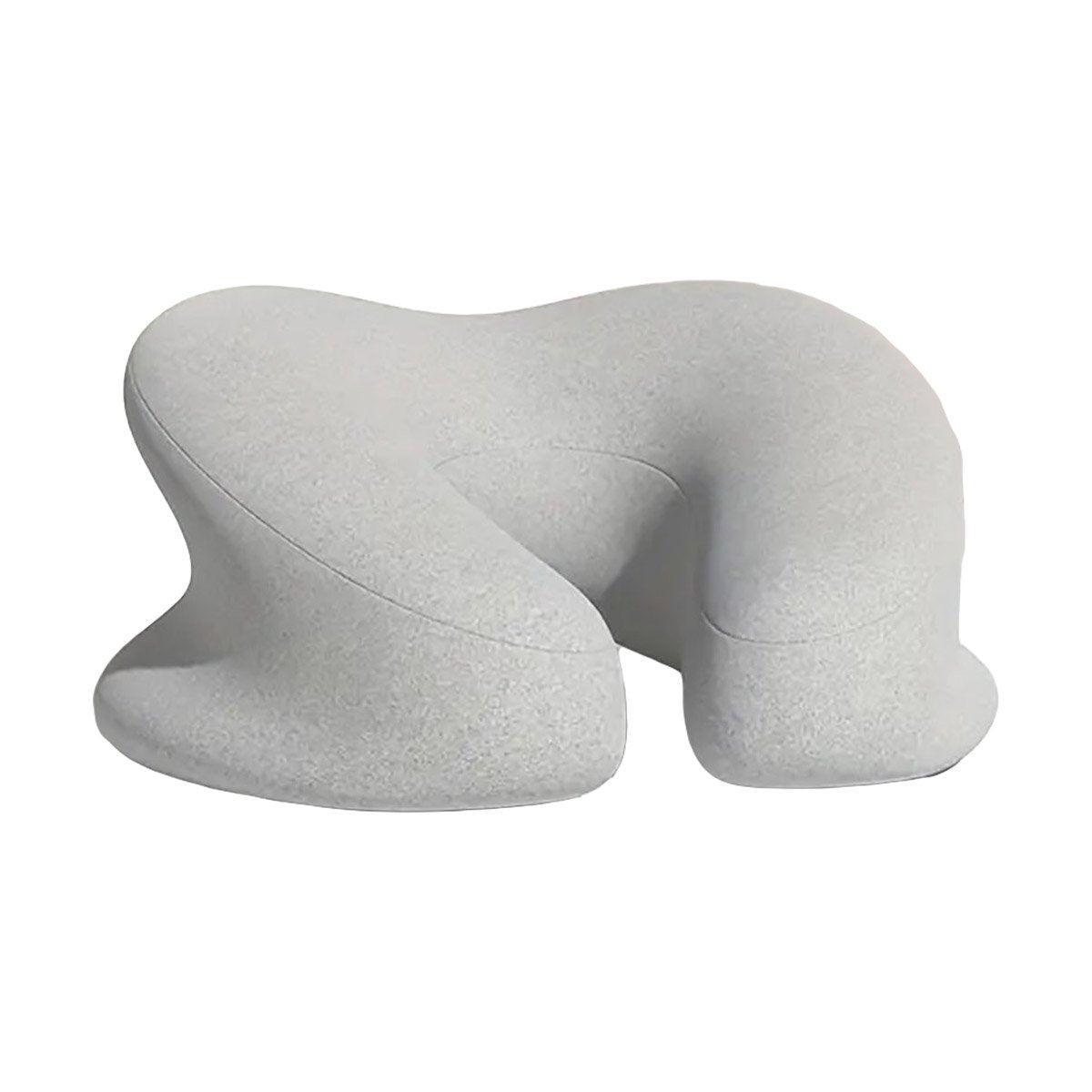 Cushions & Throws: Universal Massage Table Face Cushion Pillow U Shape Head Face Down Rest Pillow - Light Grey