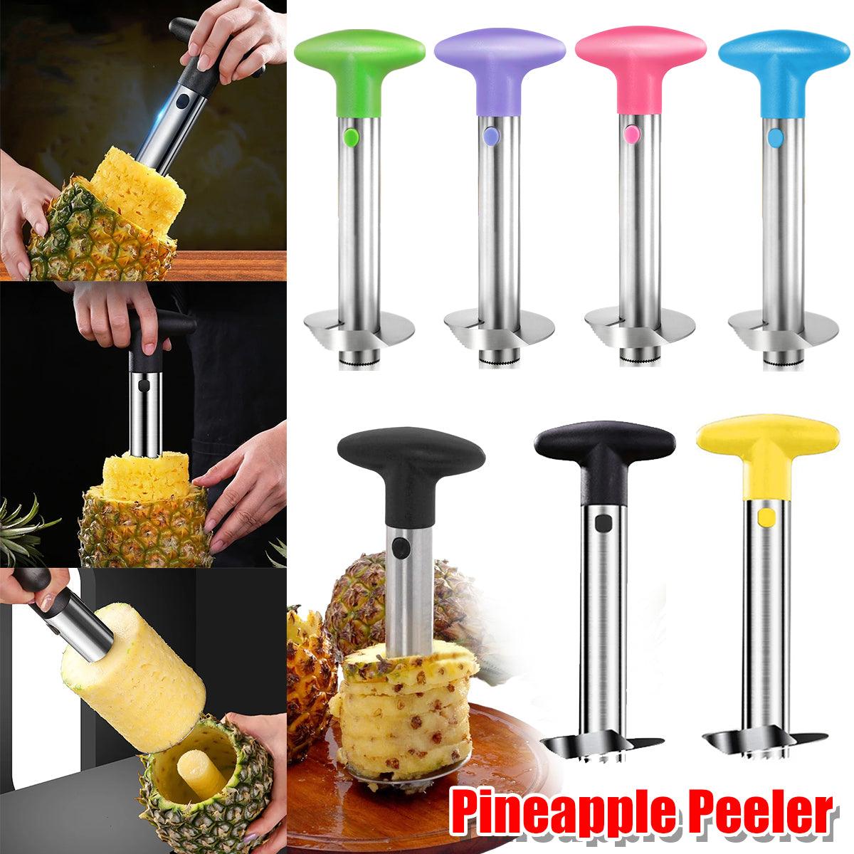 Kitchen Utensils: Stainless Steel Pineapple Corer Slicer Peeler Cutter Tool Easy Pineapple Cutter - Blue