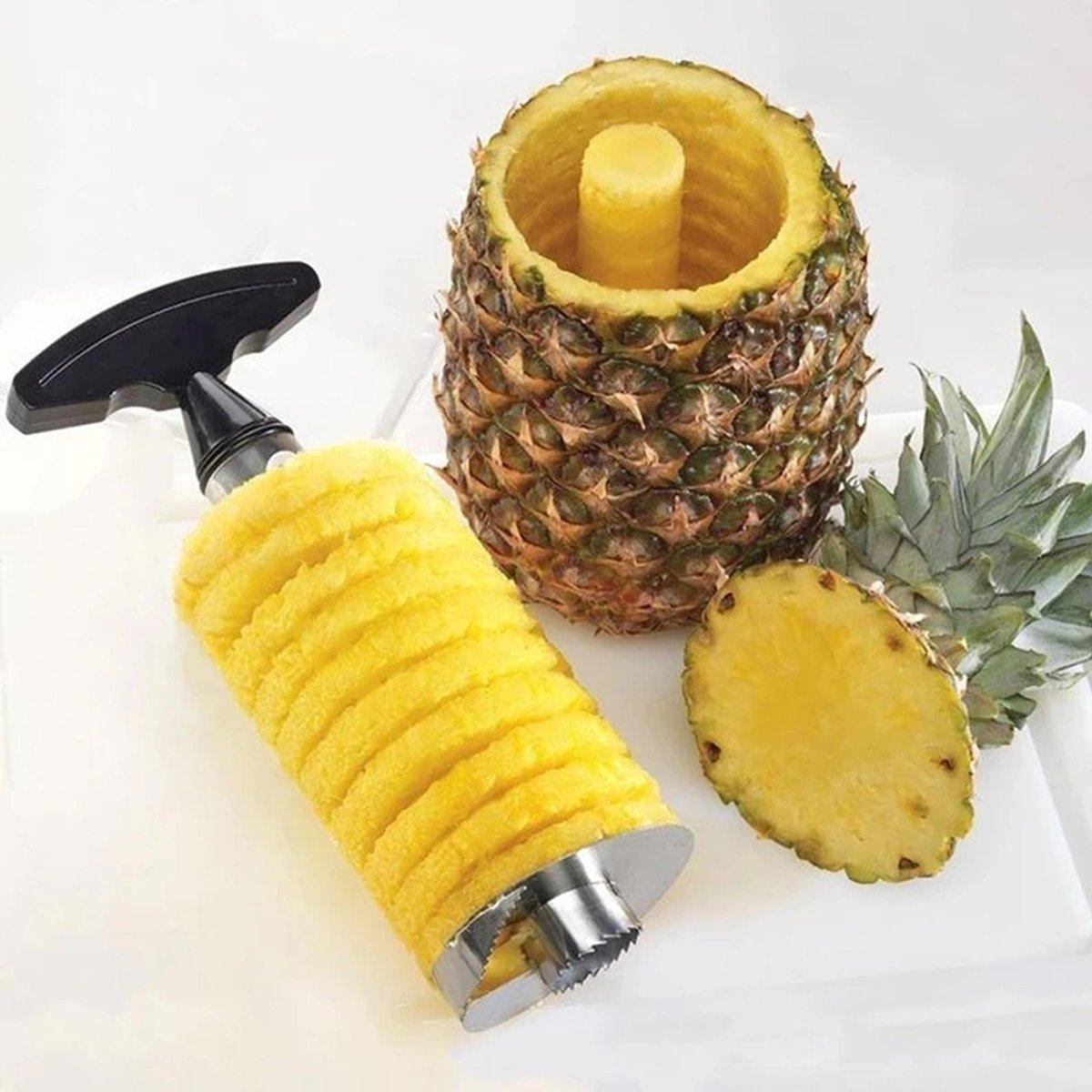 Kitchen Utensils: Stainless Steel Pineapple Corer Slicer Peeler Cutter Tool Easy Pineapple Cutter - Blue