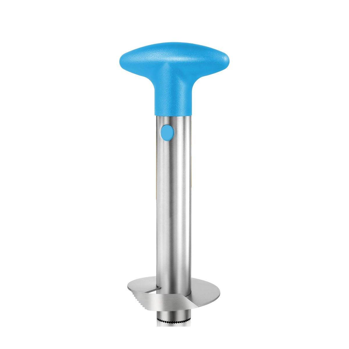 Kitchen Utensils: Stainless Steel Pineapple Corer Slicer Peeler Cutter Tool Easy Pineapple Cutter - Blue