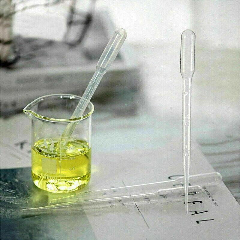 Pharmaceutical Supplies: 100X 3ml Disposable Graduated Plastic Pipettes for Liquid Transfer - 100PCS