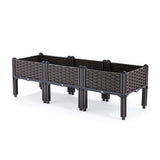 Garden Beds & Planters: Outdoor Rectangular Balcony Vegetable Planter Box Garden Flower Planting
