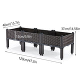 Garden Beds & Planters: Outdoor Rectangular Balcony Vegetable Planter Box Garden Flower Planting