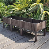 Garden Beds & Planters: Outdoor Rectangular Balcony Vegetable Planter Box Garden Flower Planting