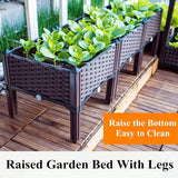 Garden Beds & Planters: Outdoor Rectangular Balcony Vegetable Planter Box Garden Flower Planting
