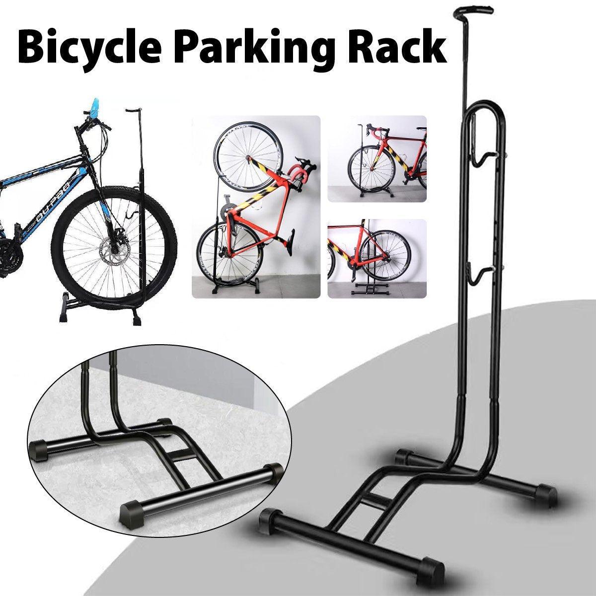 Bicycle Bags: Mountain Bicycle Stand Parking Rack L Shaped Frame Bike Display Maintenance Tool