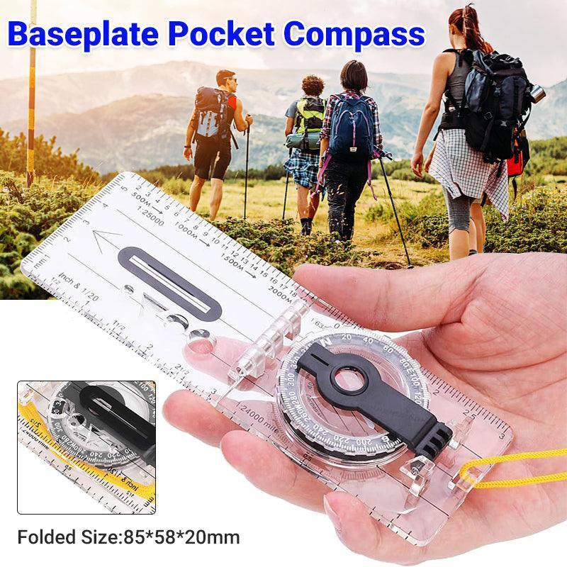 Camping Appliances: Baseplate Pocket Compass Military Orienteering Hiking Camping Maps Lensatic Army