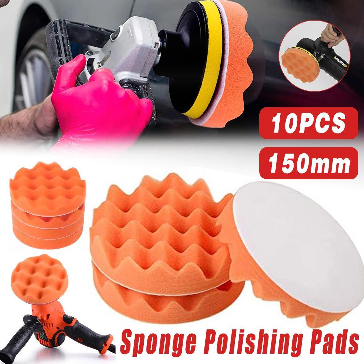 Power & Electrical Supplies: 10x 150mm Sponge Polishing Pads 6Inch Waxing Buffing Set for Car Polisher Buffer
