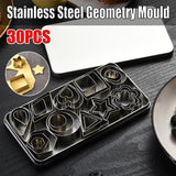 30X Polymer Clay Cutter Stainless Steel Geometry Pottery Tool Cutting Mould Diy