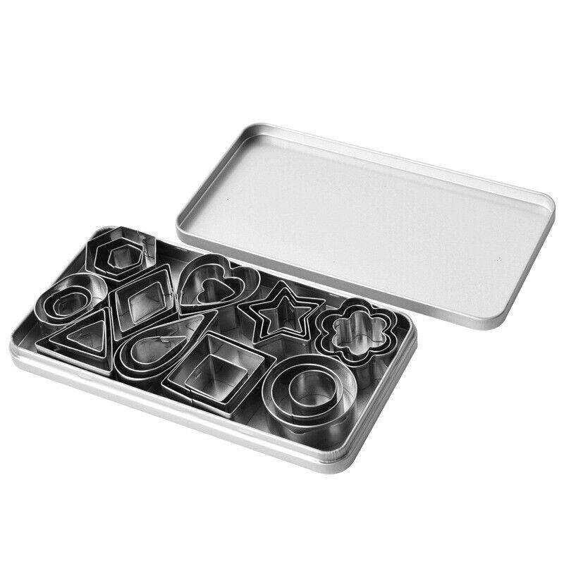 Bakeware & Accessories: 30X Polymer Clay Cutter Stainless Steel Geometry Pottery Tool Cutting Mould Diy