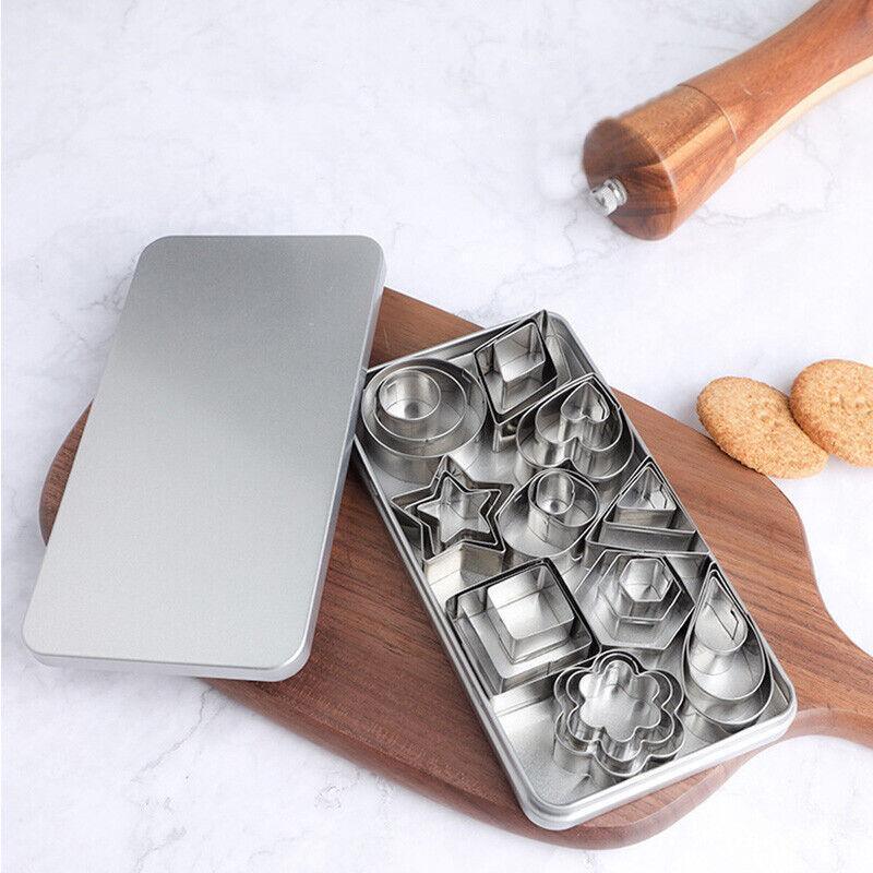 Bakeware & Accessories: 30X Polymer Clay Cutter Stainless Steel Geometry Pottery Tool Cutting Mould Diy