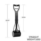 Small Animal Habitats & Cages: Long Handle Pet Pooper Scooper with Clamping Jaw for Dog Waste Pickup Outdoor Use