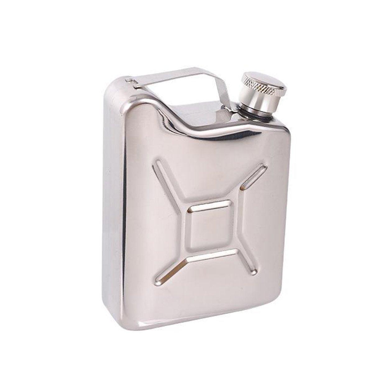 Camping Appliances: 146ml Portable Outdoor Camping Oil Can Thick Stainless Steel Fuel Bottle Flask