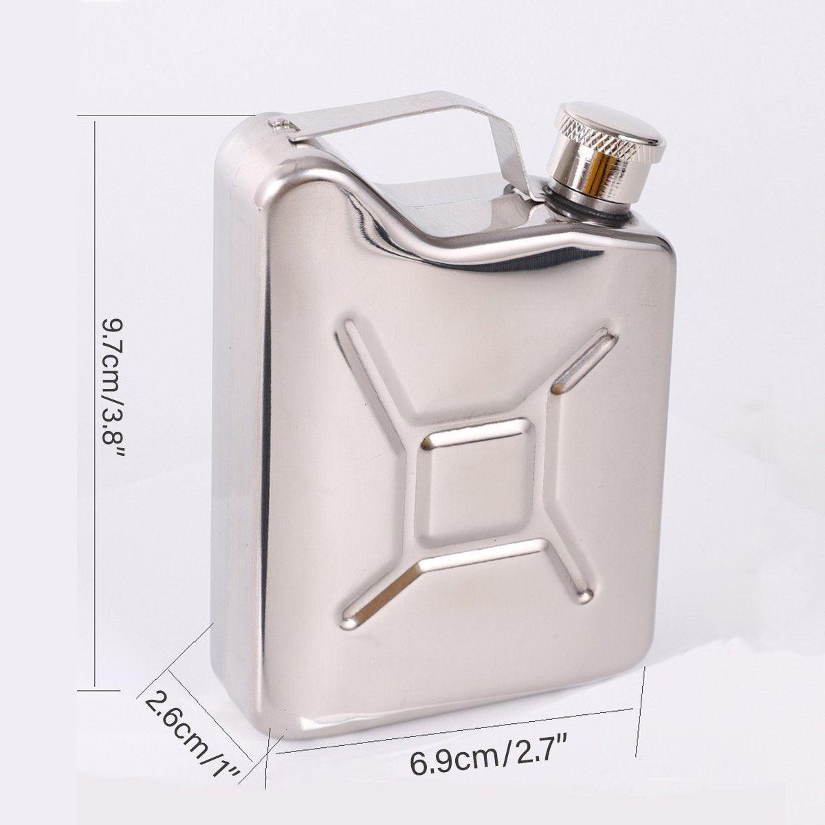 Camping Appliances: 146ml Portable Outdoor Camping Oil Can Thick Stainless Steel Fuel Bottle Flask