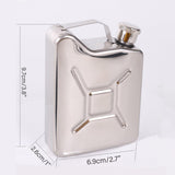 146ml Portable Outdoor Camping Oil Can Thick Stainless Steel Fuel Bottle Flask