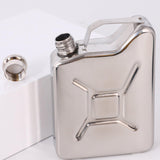 146ml Portable Outdoor Camping Oil Can Thick Stainless Steel Fuel Bottle Flask