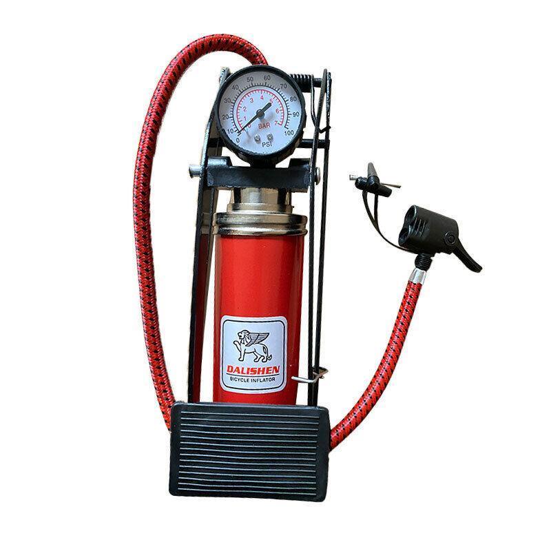 Bicycle Parts: High Pressure Foot Pump Bicycle Ball Motorbike Car Type Inflator Tire Air Pump
