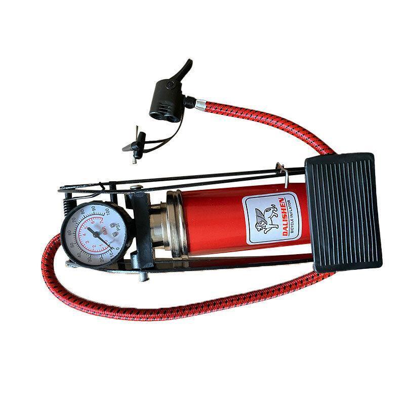 Bicycle Parts: High Pressure Foot Pump Bicycle Ball Motorbike Car Type Inflator Tire Air Pump