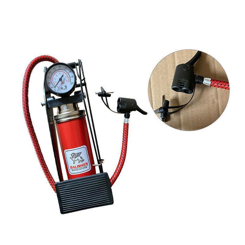 Bicycle Parts: High Pressure Foot Pump Bicycle Ball Motorbike Car Type Inflator Tire Air Pump