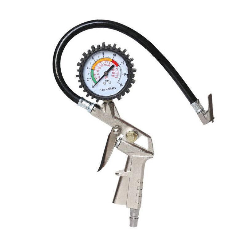 Air Compressors Accessories: Air Tyre Inflator Pressure Meter Car Truck Tire Pump Hose Gauge Compressor Tools