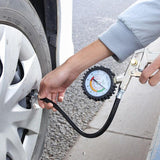Air Tyre Inflator Pressure Meter Car Truck Tire Pump Hose Gauge Compressor Tools
