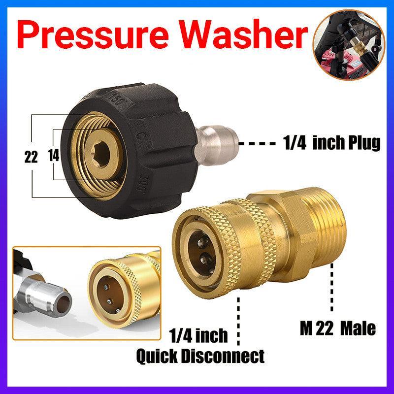 Power & Electrical Supplies: Pressure Washer Adapter 1/4inch Quick Connect Kit M22-14 Adapter