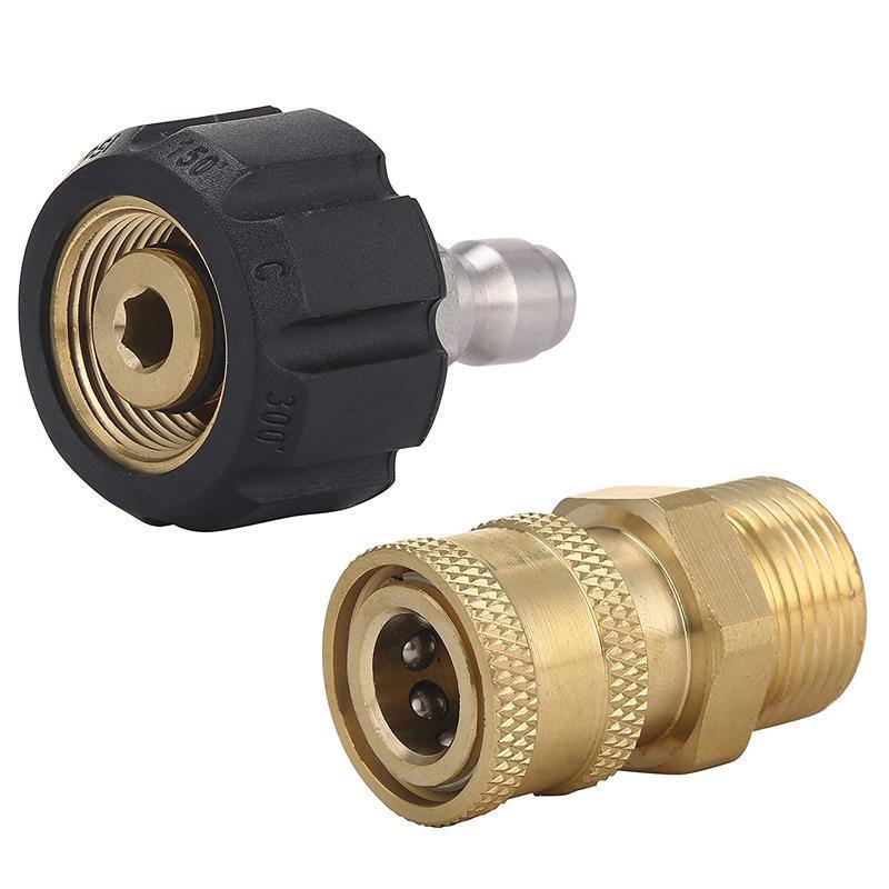 Power & Electrical Supplies: Pressure Washer Adapter 1/4inch Quick Connect Kit M22-14 Adapter