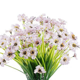 Artificial Flowers & Plants: 12pcs Artificial Flowers Set for Home Decor Wedding Party Fake Floral Decor - Orange