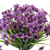 Artificial Flowers & Plants: 12pcs Artificial Flowers Set for Home Decor Wedding Party Fake Floral Decor - Orange