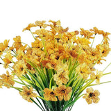 Artificial Flowers & Plants: 12pcs Artificial Flowers Set for Home Decor Wedding Party Fake Floral Decor - Orange