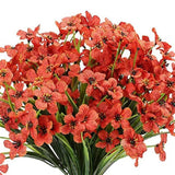 12pcs Artificial Flowers Set for Home Decor Wedding Party Fake Floral Decor - White