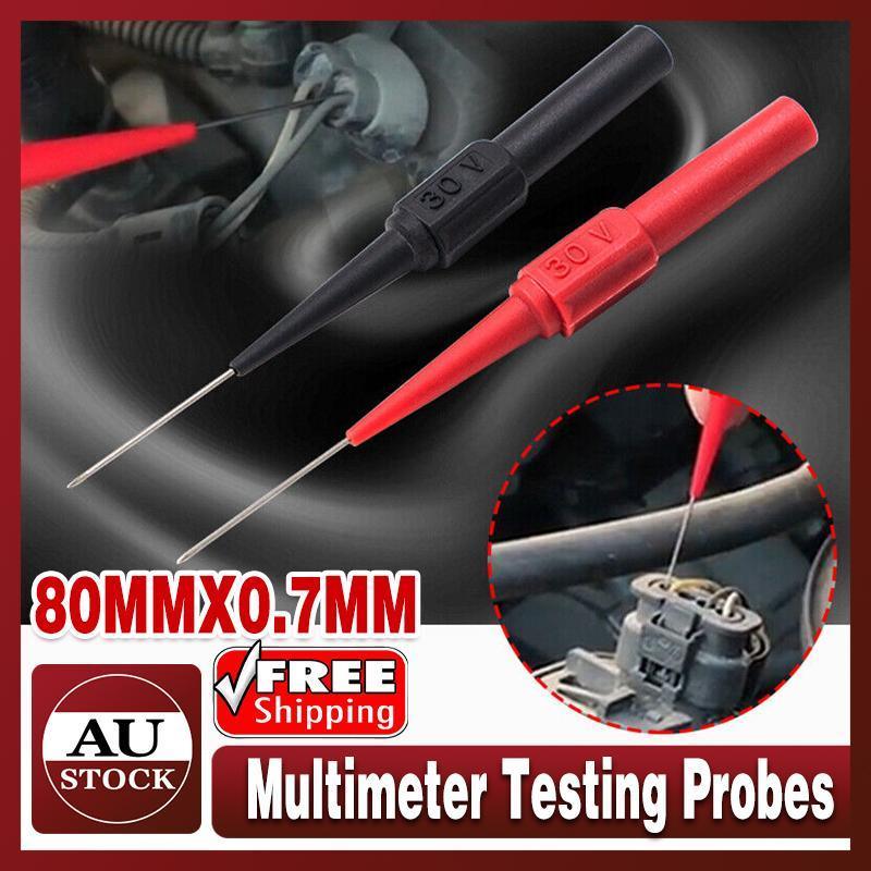 Measuring Tools & Sensors: 4PCS Multimeter Testing Lead Fluke Extention Back Probes Sharp Needles Micro Pins