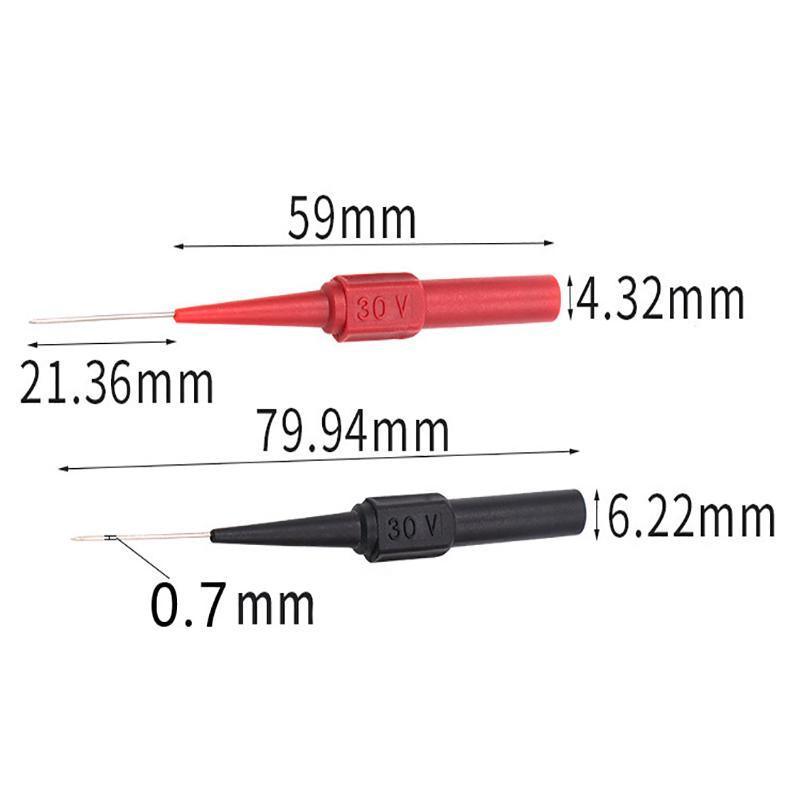 Measuring Tools & Sensors: 4PCS Multimeter Testing Lead Fluke Extention Back Probes Sharp Needles Micro Pins