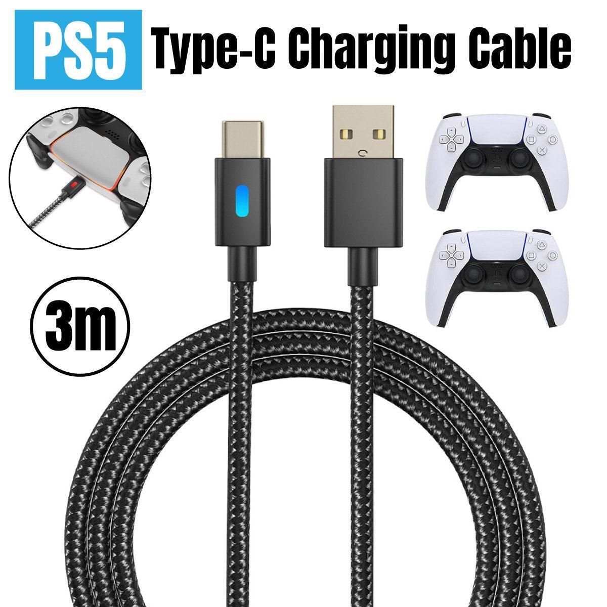 Mouse & Accessories: For PS5 Controller 3M USB Type-C Braided Fast Charging Cable for PS5 NS PRO