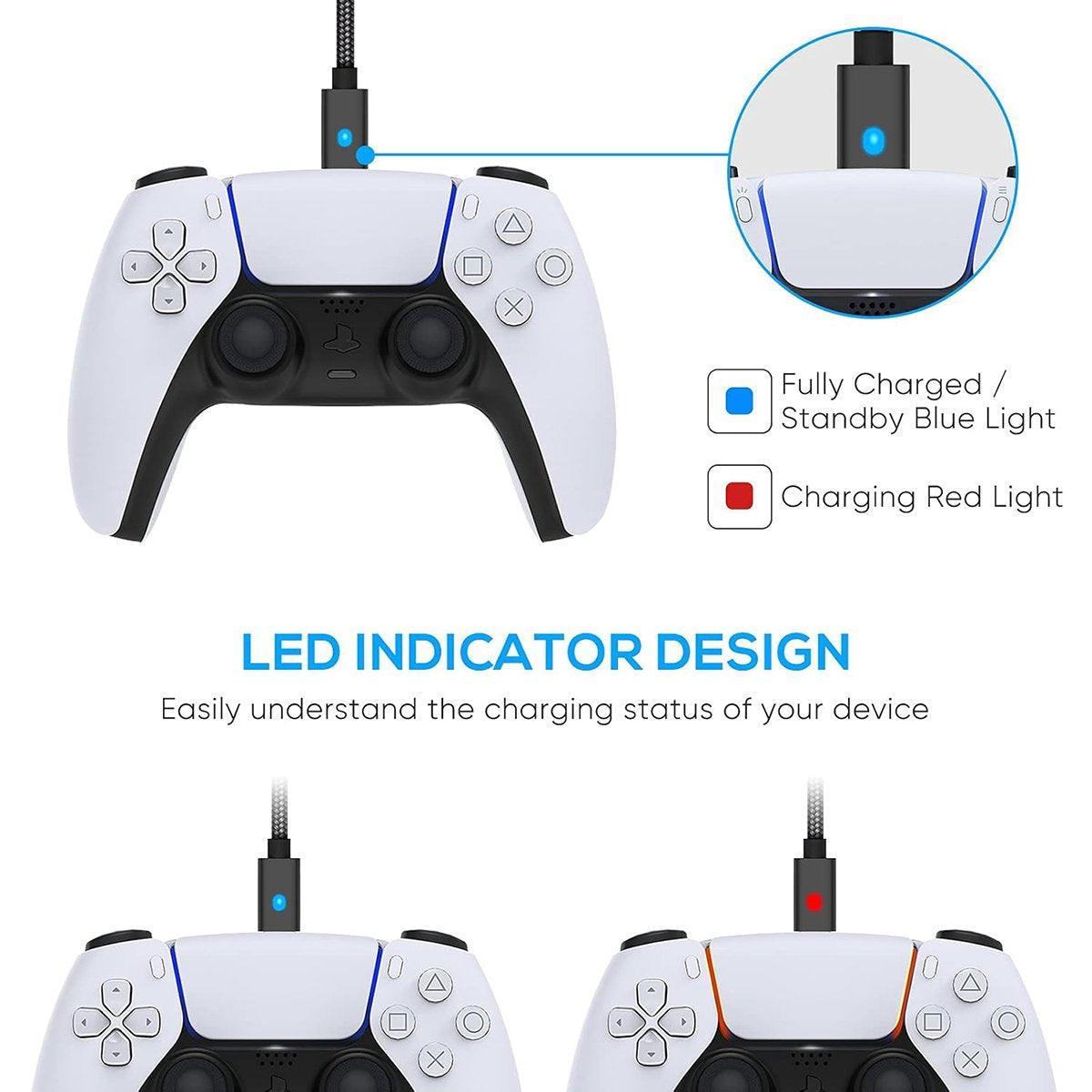 Mouse & Accessories: For PS5 Controller 3M USB Type-C Braided Fast Charging Cable for PS5 NS PRO