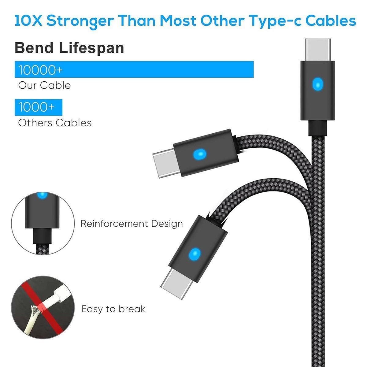 Mouse & Accessories: For PS5 Controller 3M USB Type-C Braided Fast Charging Cable for PS5 NS PRO