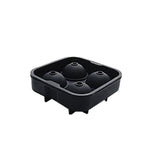 Food Storage: Large Ice Cube Tray Ball Maker Big Silicone Mold Sphere Whiskey Round Mould - Circular 4 grid
